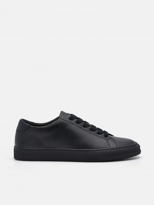 Pedro Icon Leather Women Sneakers Black | Q9Q-2430