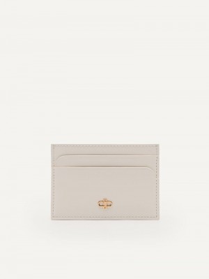 Pedro Icon Mini Leather Women Card Holders Chalk | Q9Q-2218
