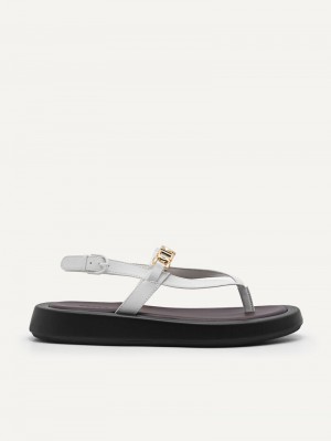 Pedro Icon Sandals Women Flats Chalk | Q9Q-2395