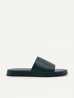 Pedro Icon Slide Men Sandals Dark Green | Q9Q-2389