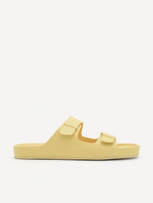 Pedro Indy Slide Men Sandals Light Yellow | Q9Q-1807
