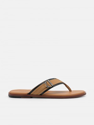 Pedro Jackson Thong Men Sandals Camel | Q9Q-1794