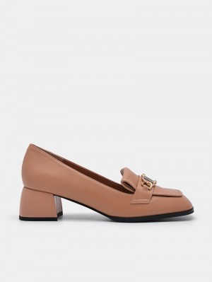 Pedro Jean Leather Women Pumps Camel | Q9Q-1450