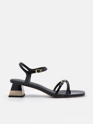 Pedro Kenzie Women Heel Sandals Black | Q9Q-1446
