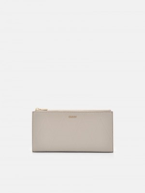 Pedro Leather Bi-Fold Long Women Wallets Taupe | Q9Q-2725