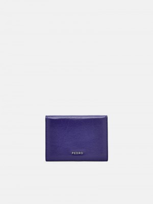 Pedro Leather Bi-Fold Women Card Holders Purple | Q9Q-2742