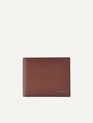 Pedro Leather Bi-Fold with Coin Pouch Men Wallets Brown | Q9Q-2721