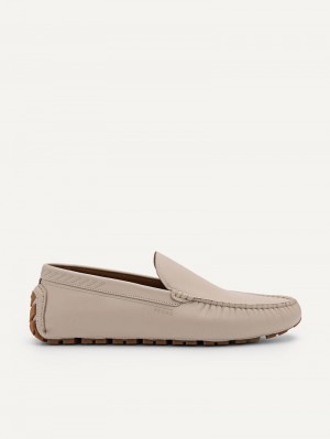 Pedro Leather Men Moccasins Sand | Q9Q-1774