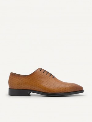 Pedro Leather Men Oxford Shoes Camel | Q9Q-1769