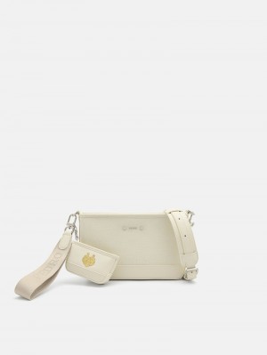 Pedro Luc Canvas Bags Men Sling Bags Chalk | Q9Q-1190