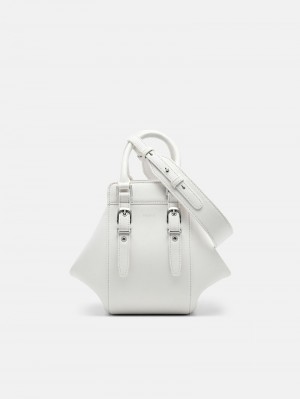Pedro Mara Geometric Handbag Women Top Handle Bags Chalk | Q9Q-2151