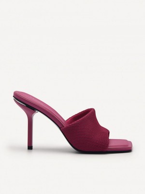 Pedro Maria Fabric Women Heel Sandals Fuchsia | Q9Q-2157