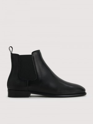 Pedro Meg Leather Boots Women Chelsea Boots Black | Q9Q-1340