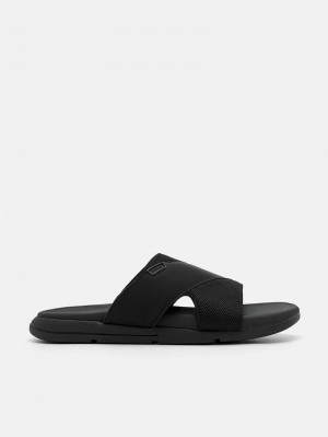 Pedro Mesh Slide Men Sandals Black | Q9Q-1688