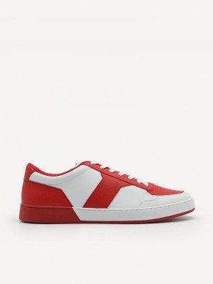Pedro Mono Stride Sneakers Men Court Sneakers Red | Q9Q-1672