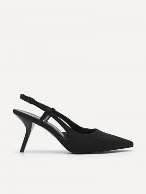 Pedro Morraine Mesh Pump Women High Heels Black | Q9Q-1428