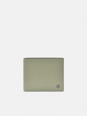 Pedro Oliver Leather Bi-Fold with Insert Men Wallets Olive | Q9Q-2129