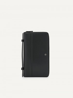Pedro Oliver Leather Travel Organizer Men Travel Accessories Black | Q9Q-2120