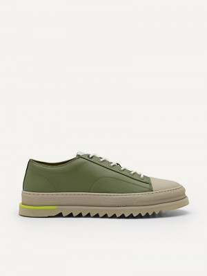 Pedro Owen Sneakers Men Court Sneakers Military Green | Q9Q-1637