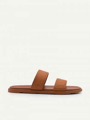 Pedro Pascal Slide Men Sandals Cognac | Q9Q-1625
