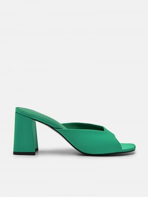 Pedro Peggy Women Heel Sandals Green | Q9Q-1421