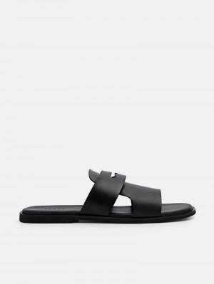 Pedro Penny Strap Slide Men Sandals Black | Q9Q-1612