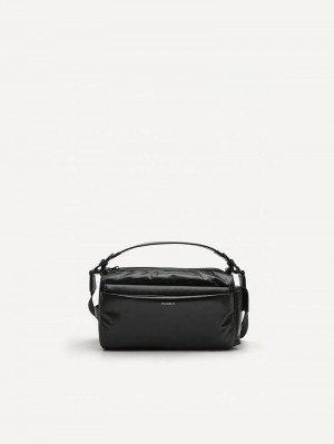 Pedro Plush Nylon Sling Bags Men Small Bags Black | Q9Q-1105