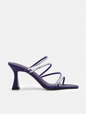 Pedro Savannah Women Heel Sandals Dark Purple | Q9Q-1407