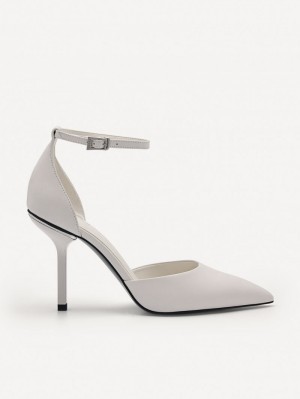 Pedro Serena Leather Women Pumps White | Q9Q-1402