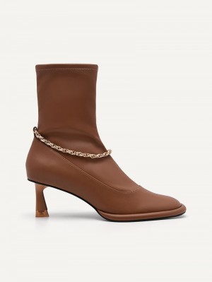 Pedro Sistrah Boots Women Ankle Boots Camel | Q9Q-1330
