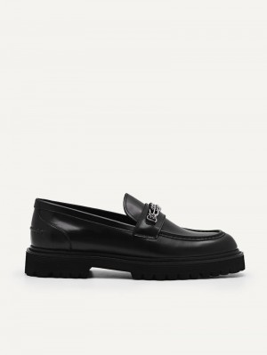 Pedro Sistrah Leather Women Flats Black | Q9Q-1567