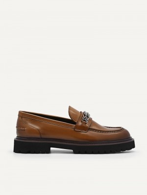 Pedro Sistrah Leather Women Flats Dark Brown | Q9Q-1568