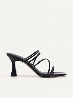 Pedro Strappy Women Heel Sandals Black | Q9Q-1389