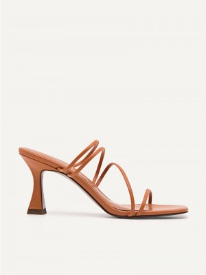 Pedro Strappy Women Heel Sandals Orange | Q9Q-1388