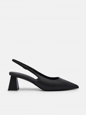 Pedro Studio Aly Leather Women Pumps Black | Q9Q-2082