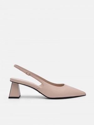 Pedro Studio Aly Leather Women Pumps Nude | Q9Q-2083
