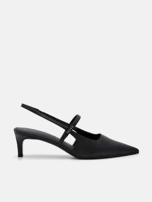 Pedro Studio Amerie Leather Women Pumps Black | Q9Q-2079