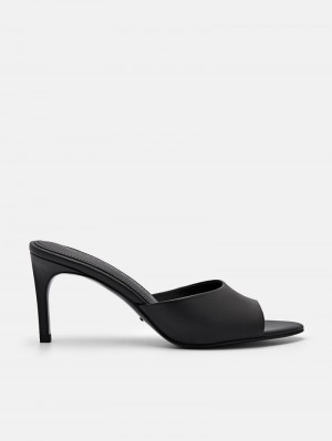 Pedro Studio Ashley Leather Women Heel Sandals Black | Q9Q-2076