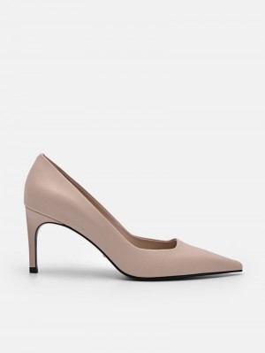 Pedro Studio Christy Leather Women Pumps Nude | Q9Q-2074