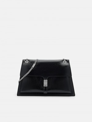 Pedro Studio Farida Leather Bags Women Shoulder Bags Black | Q9Q-2044