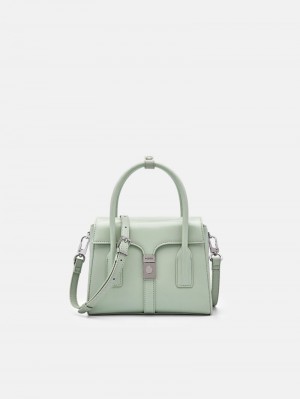 Pedro Studio Farida Leather Compact Handbag Women Top Handle Bags Light Green | Q9Q-2043