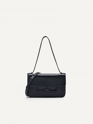 Pedro Studio Kate Leather Envelope Bags Women Shoulder Bags Black | Q9Q-2031