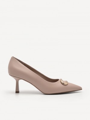 Pedro Studio Kate Leather Women Pumps Nude | Q9Q-2066