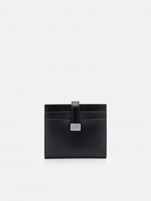 Pedro Studio Leather Bi-Fold Women Card Holders Black | Q9Q-2009
