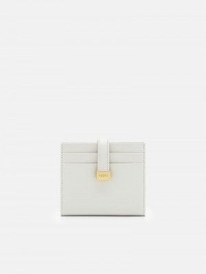 Pedro Studio Leather Bi-Fold Women Card Holders Chalk | Q9Q-2008