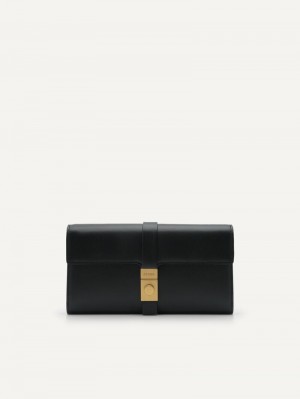 Pedro Studio Leather Bi-Fold Women Wallets Black | Q9Q-2007