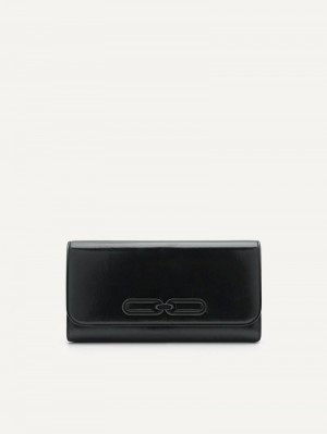 Pedro Studio Leather Bi-Fold Women Wallets Black | Q9Q-2004