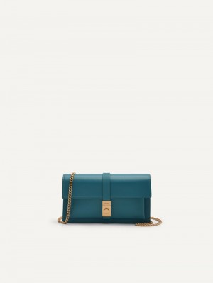 Pedro Studio Leather Travel Organizer Women Travel Accessories Teal | Q9Q-1990