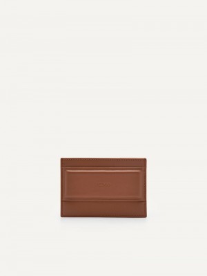 Pedro Studio Leather Women Card Holders Brown | Q9Q-2011