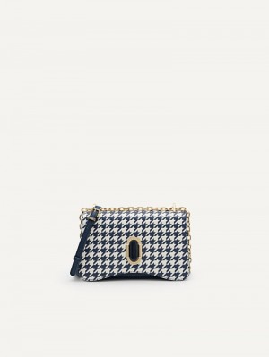 Pedro Studio Rift Leather Bags Women Shoulder Bags Navy | Q9Q-2024